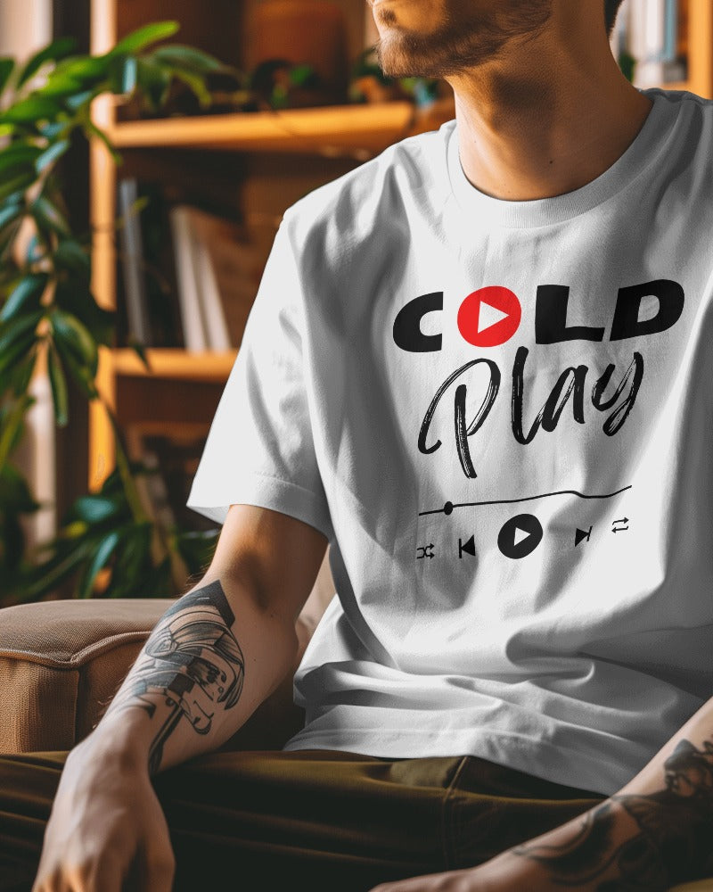 Cool COLD PLAY Musical Tshirt (White) (50% OFF)