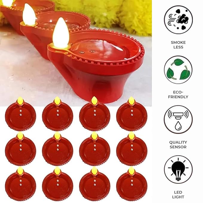 LED Diya for Eco-Friendly Diwali Decorations Water Sensor