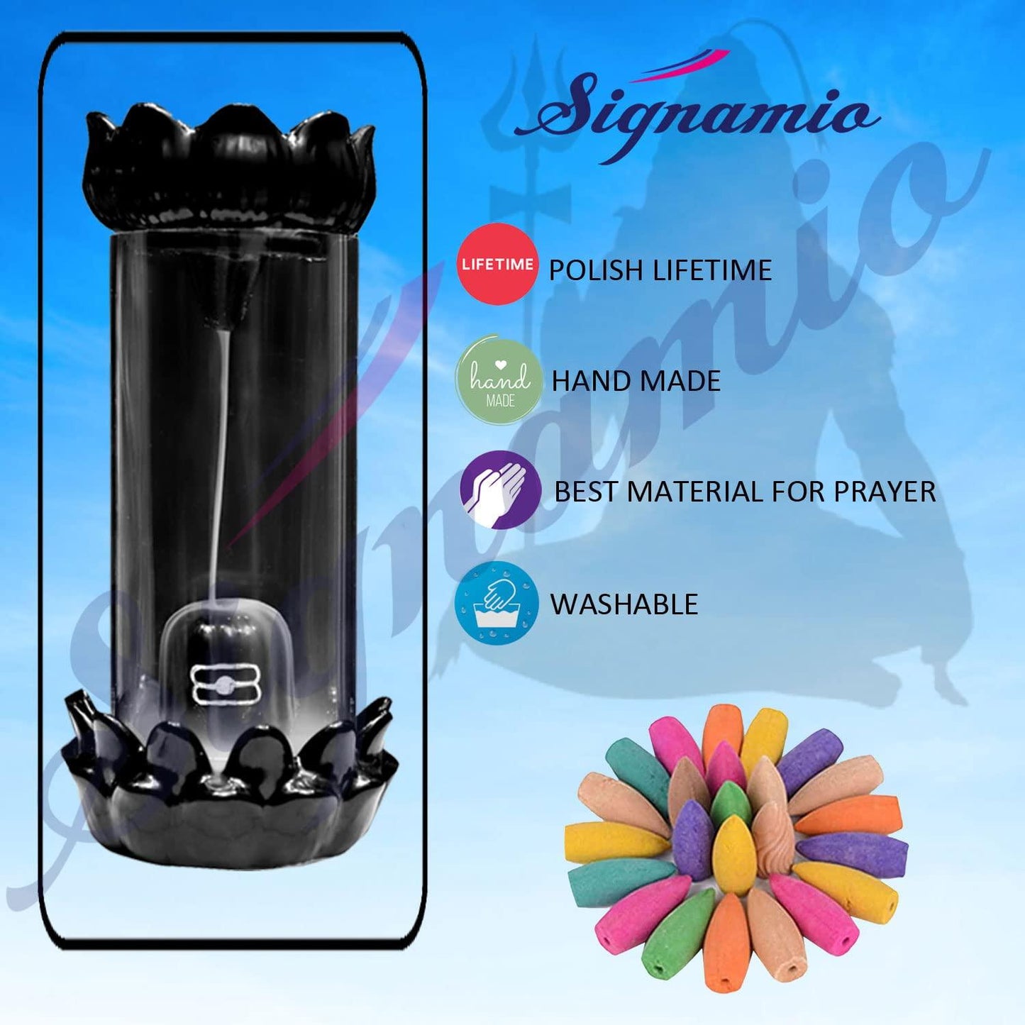 Shiva Linga Smoke Fountain Incense Aroma